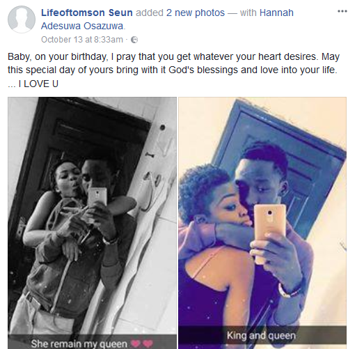 Young Nigerian man allegedly stabbed to death by his girlfriend 3 days after he wished her a happy birthday