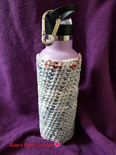 Plarn Bottle Cozy - Rose's Rows Crochet