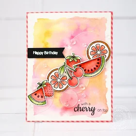 Sunny Studio Stamps: Fresh & Fruity Fruit Birthday Card by Lexa Levana.
