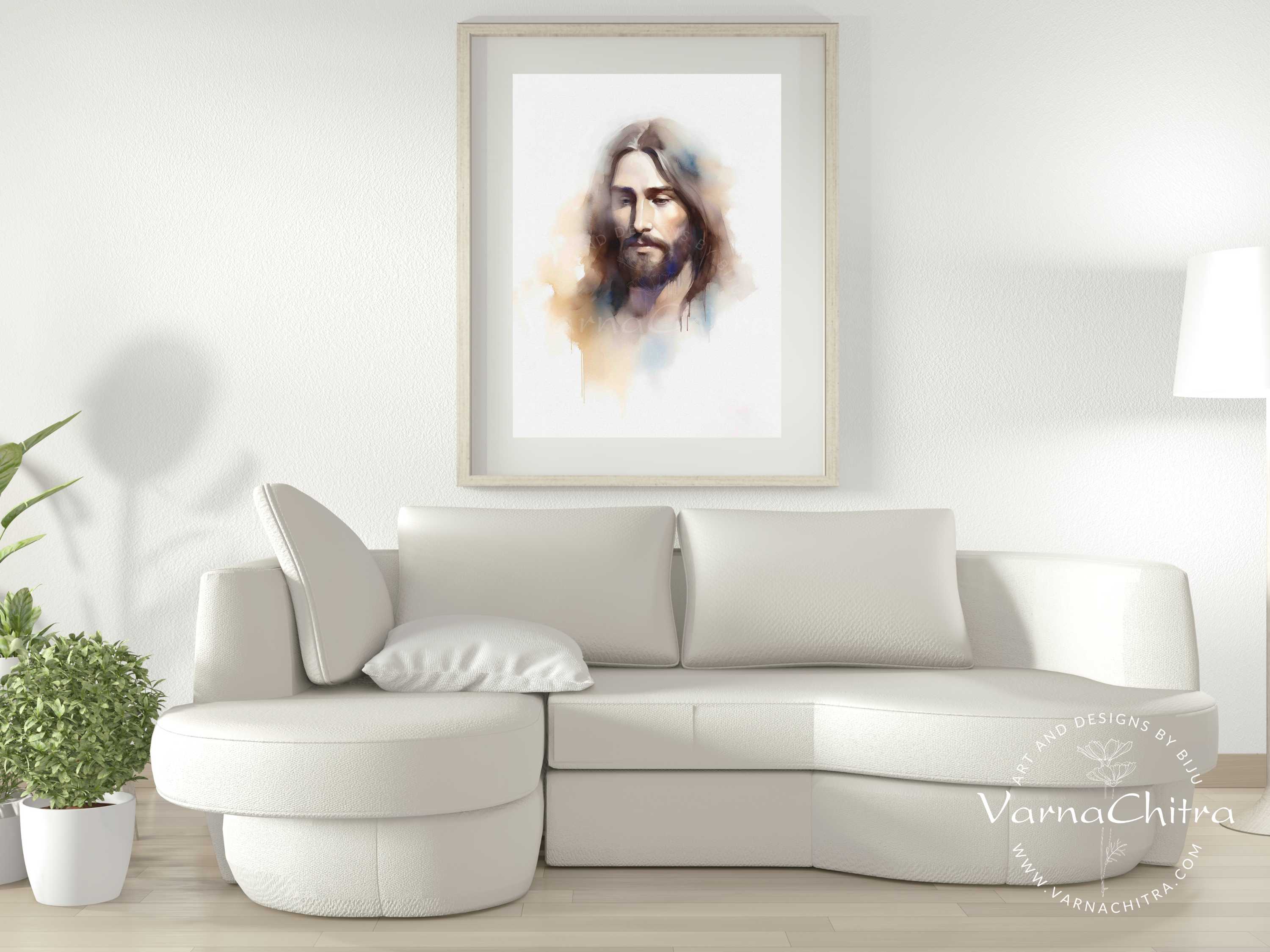 Christ Artwork Religious Home Decor Minimalist Artwork Jesus