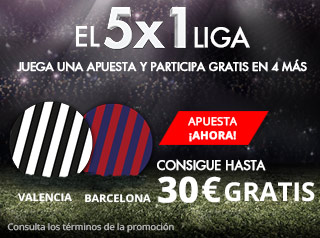 suertia promocion Valencia vs Barcelona 26 noviembre