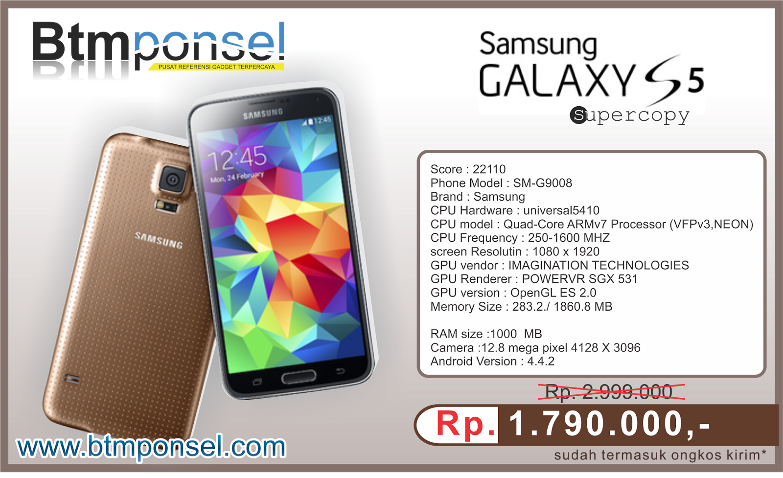 Harga Dan Spesifikasi Samsung Galaxy S5