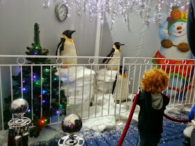 The intu Trafford Centre in Manchester Snowman and The Snowdog Grotto entrance