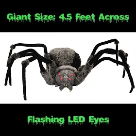 Scary GIANT SPIDER with LED EYES-Haunted House Prop Decoration