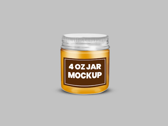 Free download 4oz jar packaging mockup (PSD)