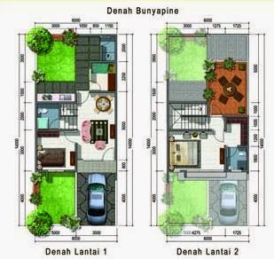  Desain Rumah Minimalis 2 Lantai Beserta Denah  Gambar 