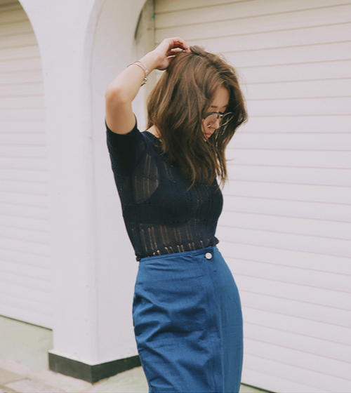 Eyelet Patterned See-Through Top