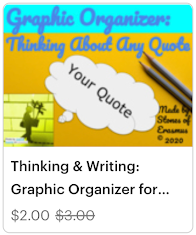 Cover Art for Thinking and Writing About Any Quote