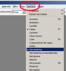 los paneles y ventanas en Photoshop