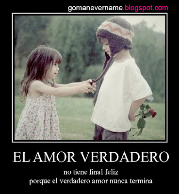 EL AMOR VERDADERO no tiene final feliz porque el verdadero amor nunca termina.