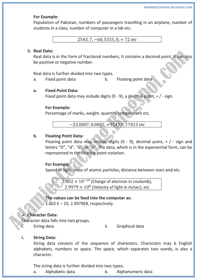 Data-Representation-Descriptive-Question-Answers-Computer-IX