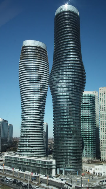 Photo of towers as seen from across the street