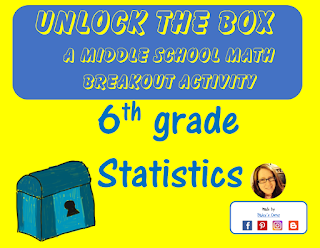  Unlock the Box, a free 6th grade math statistics breakout activity