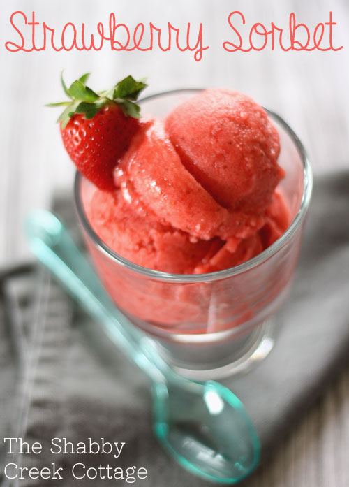 Low Calorie Dessert: Strawberry Sorbet Recipe