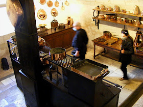 The kitchen at the Chateau of Chenonceau during Covid19 restrictions.  Indre et Loire, France. Photographed by Susan Walter. Tour the Loire Valley with a classic car and a private guide.