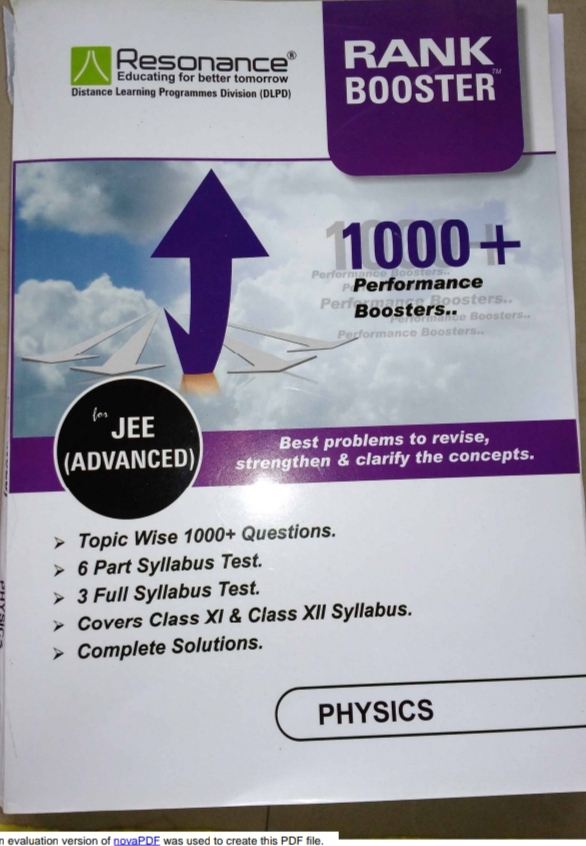 RESONANCE RANK BOOSTER PHYSICS OBJECTIVE MODULE FOR JEE MAIN PDF