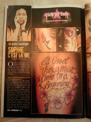 City of Ink 39s Sophie C 39est La Vie in URBAN INKalso features Imani Goldi