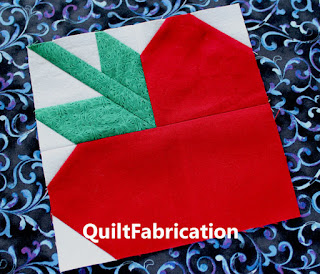 strawberry quilt block-quilt pattern-easy quilt block pattern-strawberry quilt
