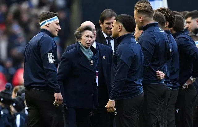 Princess Anne attended the Six Nations international rugby union match played between Scotland and France