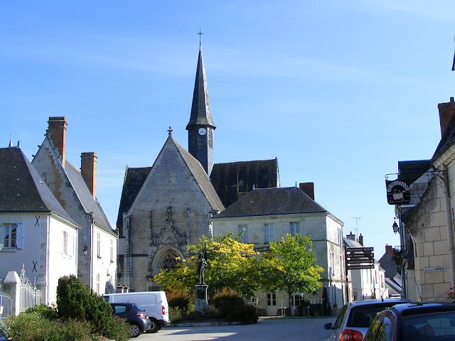 View of the church in Sainte Catherine de Fierbois, Indre et Loire, France. Photo by Loire Valley Time Travel.