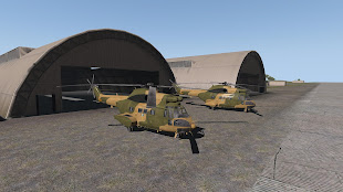 Arma3用CUP MODのAS 332 Super Puma輸送ヘリコプター