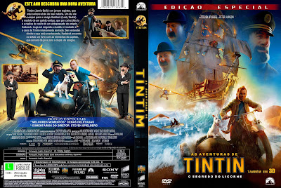 As Aventuras De Tintim O Segredo Do Licorne DVD Capa