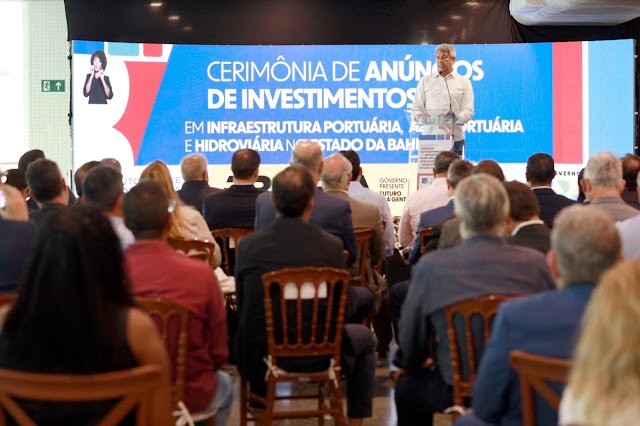  Mais de R$ 5,6 bilhões em infraestrutura portuária, aeroportuária e hidroviária são anunciados para a Bahia