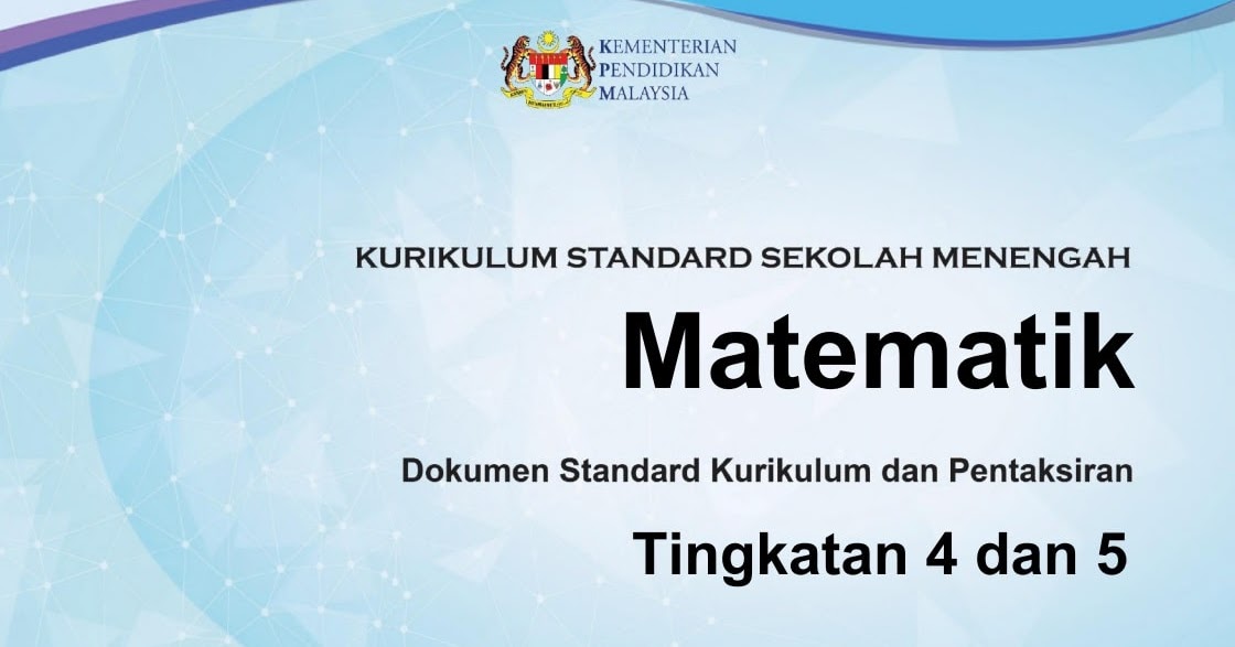 Silibus Baru Matematik Tingkatan 4 2020 (DSKP KSSM 