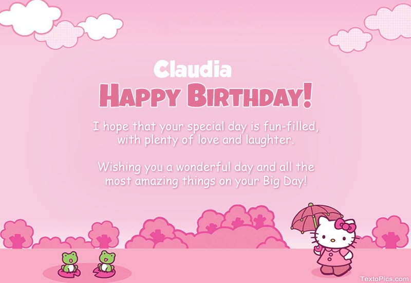 happy birthday claudia images