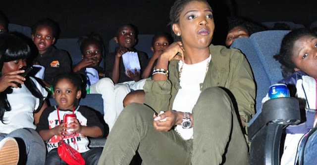 2Face Idibia's Queen Gives 200 Orphaned Kids A Cinema Trip Treat