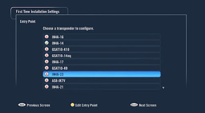 How to change entry point Transponder of Tatasky