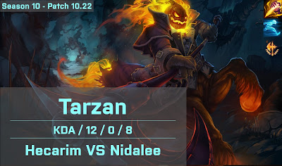 Tarzan Hecarim JG vs Nidalee - KR 10.22