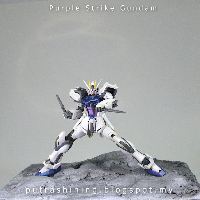 HGCE 1/144 Aile Strike Gundam Custom by Putra Shining "Purple Strike Gundam"