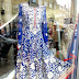 HIGH STREET DESIGNS: Royal Blue & White Flowered Dress by Henna Mehndi