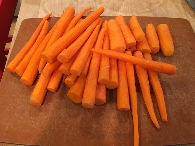 meatless monday carrot soup peeled cutting board