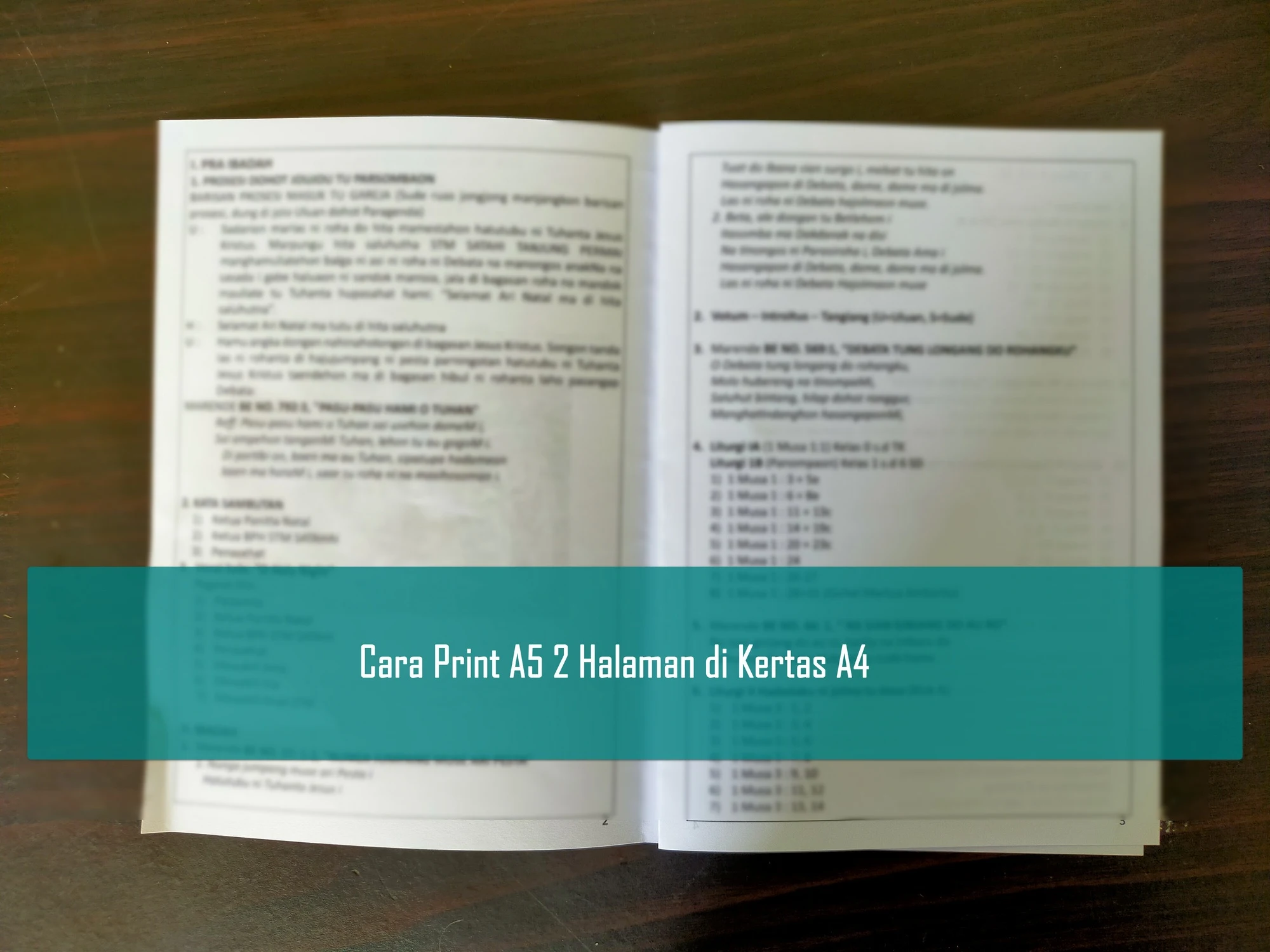 Cara Print A5 2 Halaman di Kertas A4