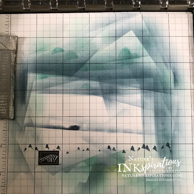 Stamparatus work surface for creating Northern Lights background technique for today's blog hop