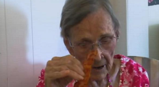 centenarian who loves eating bacon