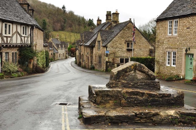 old stone houses at Castle Combe, Cotswold, England