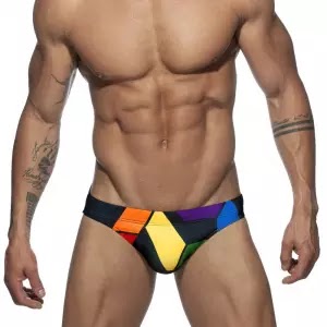 AD Sexy Man Swim Brief Swimwear Men Mens Swimming Trunks Rainbow Stripes Bathing Suit Men Swim Brief Shorts Beah Gay Swimsuit US $5.96 463 sold4.6 + Shipping: US $0.99