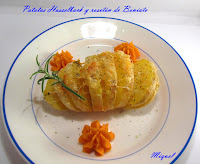 Patatas Hasselback , rosetón de Boniato