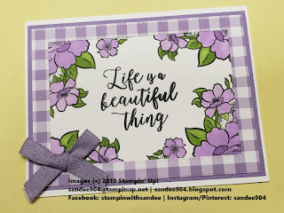 Handmade Card using Sale-A-Bration Stamp Set Lovely Lattice in Highland Heather