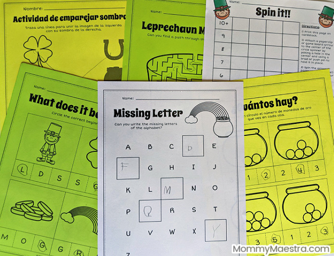 Download your bilingual activity pack for preschool and kindergarten students!