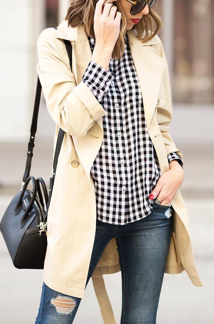 how to wear a palid shirt : nude coat + bag + skinnies