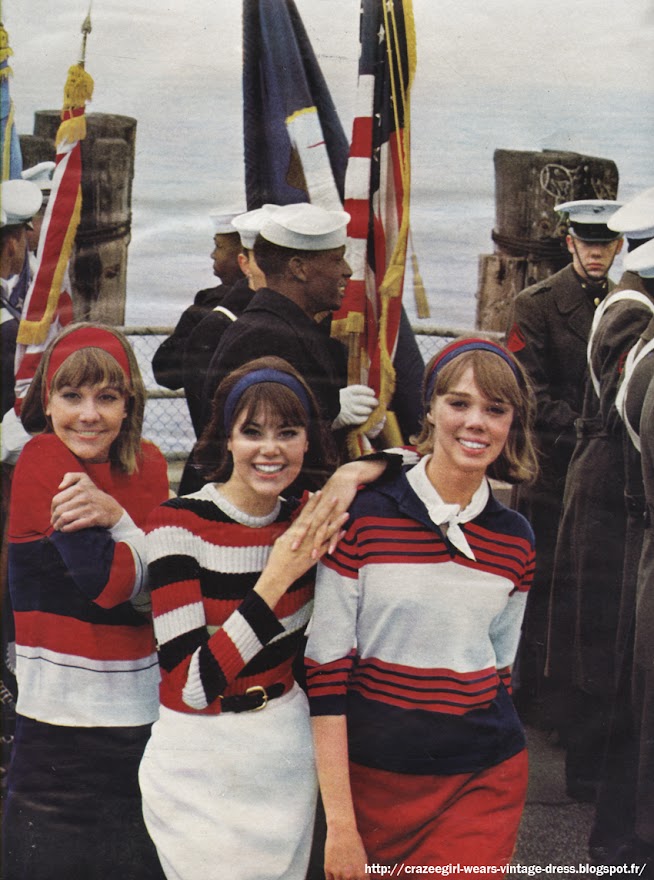 red white blue striped sweater patriotic 60s 1960 1964 masvic bistrot du tricot printemps helanca dropnyl washington tremlett cornuel chez scarlett