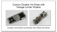 CP1076: Custom Double Hot Shoe with Voltage Limiter Module Installed