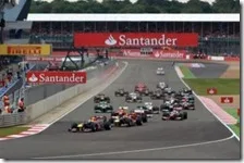 La partenza del gran premio di Gran Bretagna 2011