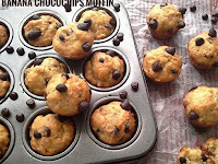 Resep Cara Membuat Mini Banana Chocochips Muffin
