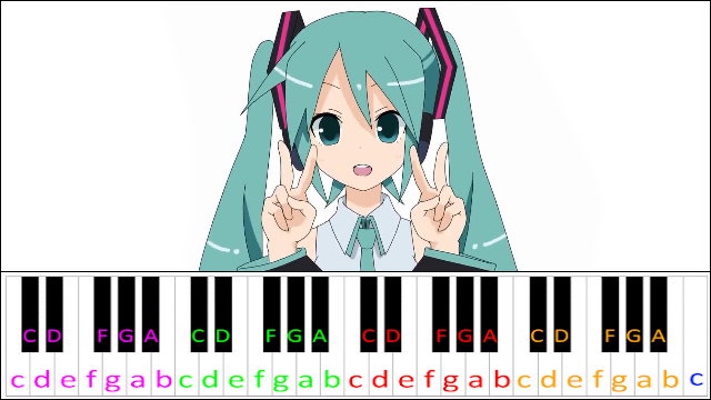 Ai no Uta / Love Song by Lamaze-P (Hatsune Miku) Piano / Keyboard Easy Letter Notes for Beginners