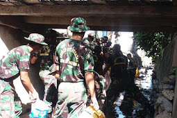 Meriahkan Hari Juang Kartika TNI, Polri dan Pemkab Malteng Gelar Kerja Bakti